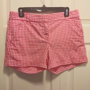J. Crew Pink Gingham Shorts